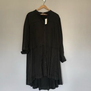 Holding Horses- Anthropologie- olive denim dress